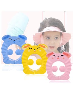 Buy Baby Shower Cap ,Baby Shower Cap Shield Shower Cap for Kids Baby Shampoo Shield Cap Adjustable Waterproof Baby Bath Shower Cap for Kids,Toddler, Baby  3PCS in UAE