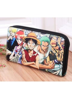 Buy New ONE PIECE Personalized Multi Compartment Capacity Cartoon Long Zipper Wallet in UAE