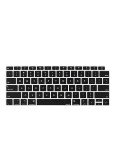 Buy NTECH English Ultra Thin Silicone Keyboard Cover Skin For Compatible MacBook Air 13" 13.3-inch With Touch ID Retina Display (A1932/2018 Release) Soft-Touch Silicone Skin US Version in UAE
