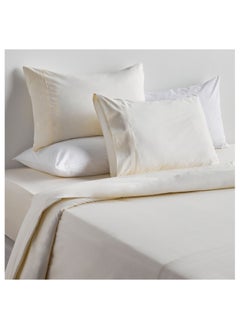 Buy Eternity Cotton Percale 325 Thread Count 3-Piece Super King Duvet Cover Set - 260x220 cm in Saudi Arabia