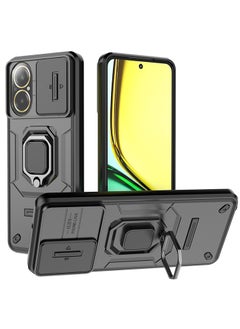 Buy Phone Case for Realme C67 4G with Slide Camera Cover Military Grade Drop Protective Phone Case with Magnetic Car Mount Holder in Saudi Arabia