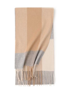 Buy Warm Long Cashmere Check Scarf Multicolour in UAE