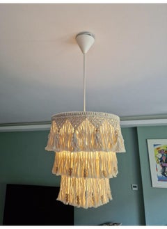 Buy Macrame Hanging Lantern,Boho Pendant Lamp,Tassel in Egypt