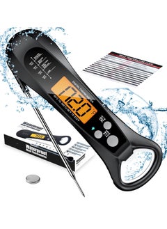 Buy Instant Read Meat Thermometer for Cooking, Fast & Precise Digital Food Thermometer with Backlight, Magnet, Calibration, and Foldable Probe for Deep Fry, BBQ, Grill, and Roast Turkey,LCD in UAE