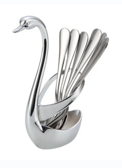 Buy 7-Piece Stainless Steel Fruit Fork Pedestal Cygnus Combination Dinnerware Set in Saudi Arabia