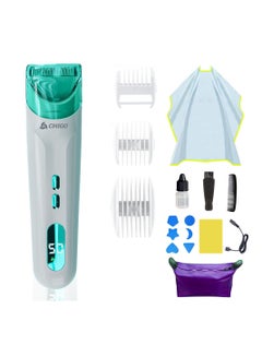 Buy Baby Hair Clipper, Quiet Kid Hair Clipper with Safe Ceramic Blade & LCD Power Display, Professional Hair Trimmer for Kids Waterproof Rechargeable Haircut Kit for Toddler Children in UAE