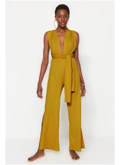 Buy Green Woven Backless Jumpsuit TBESS23TU00010 in Egypt