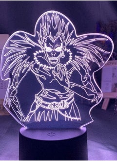 اشتري Multicolor Manga Death Note L Lawliet Figure LED 3D Night Light for Anime Room Store Decor Idea Cool Kids Child Bedroom Table Lamp Ryuk Figure-16 Colors في الامارات