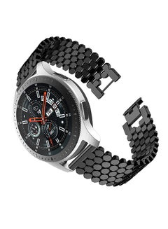 Buy 22MM Stainless Steel Band for Huawei Watch GT 4 46mm/ GT 3/ GT2 46MM/ Huawei Watch 4 pro 48mm/ Samsung Galaxy Watch 3 45mm,Gear S3 Classic/S3 Frontier Black in UAE