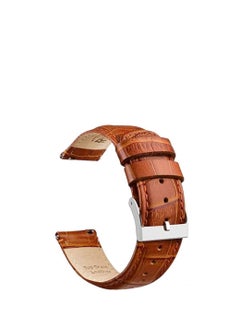 اشتري Textured Leather 22mm Strap Compatible with Galaxy Watch 3 45mm/Galaxy 46mm/Gear S3 Frontier,Classic/Amazfit Pace/Huawei GT2 46mm/Honor Magic Watch 2(46mm) Camel في مصر