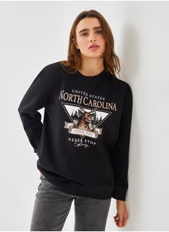 Buy Crew Neck Printed Women's Sweatshirt in Egypt