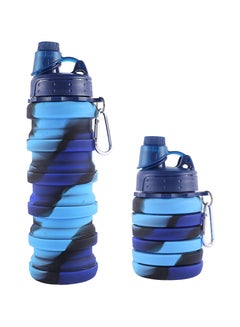 Buy Sports Water Bottle, Collapsible Water Bottles Reuseable BPA Free Silicone Foldable Water Bottles for Outdoor Travel Camping Hiking Kids Students Girl Women, Pink (BLUE) in UAE