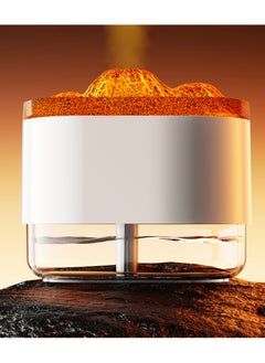 Buy Volcano Humidifier, 300ml Water Tank Volcano Diffuser, Portable Desk Humidifier with Led Night Light, Stunning Simulated Volcano Lamp, Elegant Mist Humidifier for Bedroom, Spa and Relaxation White in Egypt