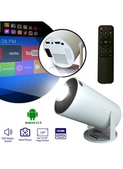 Buy Beyond Basics Smart 1080P Projector Portable Auto Keystone WiFi Bluetooth 130 Inch Screen 180 Degree Flip Portable Projector Home Theater Full HD 1080P for Indoor Outdoor Home Birthday Gift Compatible with TV Stick/HDMI/USB/PS5/iOS/PS4. in UAE