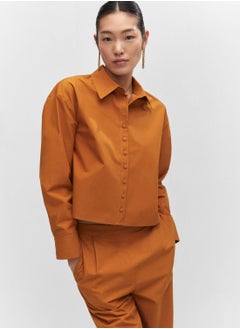 Buy Button Down Crop Shirt in UAE