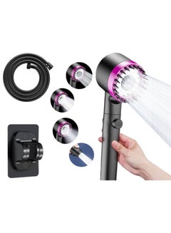Buy Handheld High-pressure Shower Head With 150cm Hose And Adhesive Holder, 4 Spray Modes Shower Head With On/off Pause Switch To Save Water, Handheld Sprinkler in Saudi Arabia