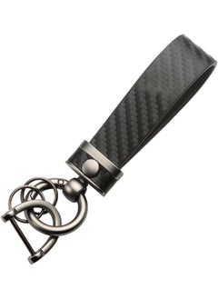 اشتري unisex-adult Carbon Fiber Style Car Keychain, Black, standard في الامارات