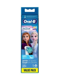 Buy Pack Of 4 Kids Toothbrush Heads Featuring Disney Frozen 2 Characters, Designed Especially For Kids, Ages 3+ in UAE