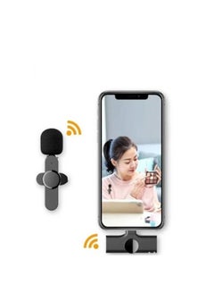 Buy Wireless iPhone Mini Microphone  And Lapel lightning Clip On Mic in UAE