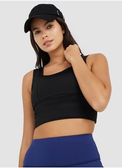 Buy Panel Detail Broad Waistband Support Active Sports Bra in Saudi Arabia