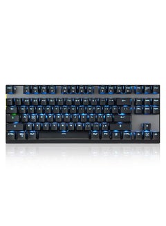 Buy 2.4Ghz Wireless Wired Mechanical Gaming Keyboard Blue Backlit Durable Battery Type C Gaming Typist Keyboard For Mac Pc Laptop Black 87 Key Blue Switches in Saudi Arabia