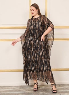 Buy Plus Tie and Dye Print Kaftan Maxi Dress in Saudi Arabia