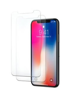 Buy 2-Piece Tempered Glass Screen Protector Set For Apple iPhone 11 Pro Clear in UAE