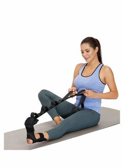 اشتري Leg Stretch Band, Yoga Foot Stretching Strap, Calf Stretcher, for Plantar Fasciitis, Heel Spurs, Foot Drop, Achilles Tendonitis Hamstring, Physical Therapy Stretch Assist في الامارات