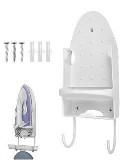 Buy Ironing Board Holder, Wall Mounted Storage Organizer, Electric Iron Holder Household Bathroom Shelf with Heat Resistant Tray Storage Organizer Easily Mount Against Wall, White in Saudi Arabia