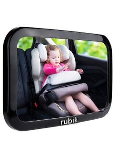 اشتري Baby Car Backseat Mirror, Safety Car Seat Mirror for Rear Facing Infant with Wide Crystal Clear View, Shatterproof, Fully Assembled, 360 Degree Adjustable في الامارات