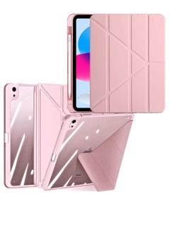 Buy iPad Air 4-Air 5-10.9 Tab Cover with Pencil Holder and Auto On/Off/Off - Pink in Saudi Arabia