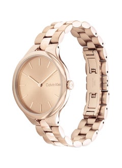 Buy Analog Round Waterproof  Wrist Watch With Gold Strap 25200125 in Saudi Arabia