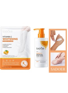 Buy VITAMIN C WHITENING NOURISH FOOT MASK Vitamin C Whitening body lotion in Saudi Arabia