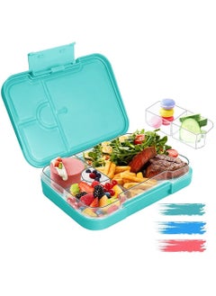 Buy Lunch Box, Leak Proof Bento Box for Kids, 5 Compartment Durable Lunch Containers with Removable Compartment Trays(Light Blue) in Saudi Arabia