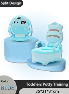 اشتري Portable Potty Baby Toilet Trainer Baby Potty, Toilet Potty Household Toilet Children'S Toilet, Suitable For Bedroom Bathroom, Household Large Size（Blue） في السعودية