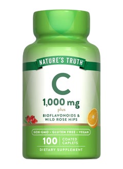 Buy Vitamin C 1,000 Mg Plus Bioflavonoids And Wild Rose Hips, 100 Coated Caplets in Saudi Arabia