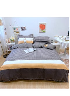 Buy 4-piece Bedding Set Microfiber Soft Quilt Set With 1 Quilt Cover 1 Flat Sheet And 2 Pillowcases 2m Bed（200*230cm） in UAE