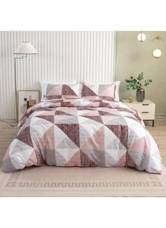 Buy 6 pieces bedding set, Simply geometric print, Multicolour in UAE