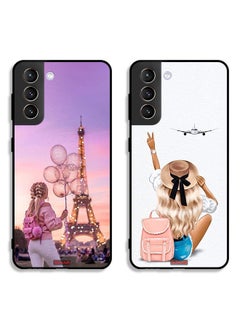 Buy Two Cases For Samsung Galaxy S21 5G Protective Covers Travel Girl in Saudi Arabia