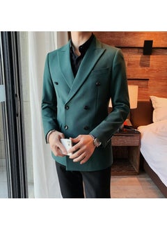 اشتري 2024 Korean Mens Casual Suit JacketGreen Green في السعودية