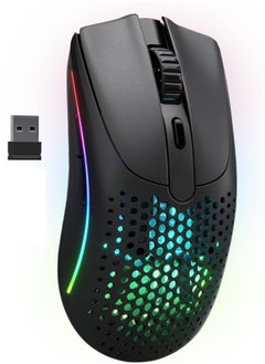 Buy RGB 68g Ultralightweight Wireless Gaming Mouse - 26,000 DPI, Hybrid 2.4 Ghz/Bluetooth Wireless, 6 Programmable Buttons,  Backlit Mouse for PC & Lapto in Saudi Arabia