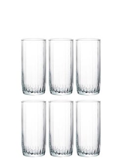 اشتري Pasabahce Large Juice and Water Cups Set of 6 - Leia Hi Ball- 310ml - Turkey Origin في مصر