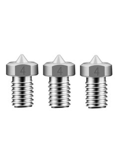 اشتري 3-Piece 3D Printer Nozzle Silver في الامارات