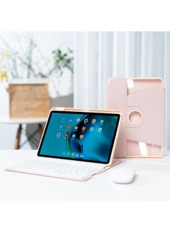 Buy Arabic and English Keyboard Compatible with Xiaomi Mi Pad 6 / Pad 6 Pro 11 Inch 2023 Rotation Stand Leather Case with Pen Slot Keyboard and Mouse in UAE