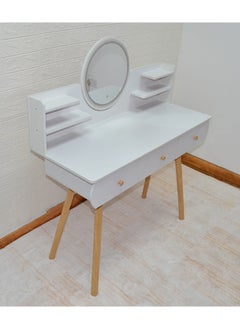 Buy Dressing Table Makeup Mirror With Lights And 3 Drawers in UAE