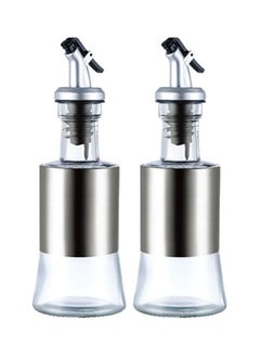 Buy 2 Piece Olive Oil Dispenser Glass Oil Bottles in UAE