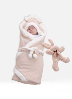 Buy Baby quilt autumn and winter thickened newborn quilt newborn baby blanket anti-startle swaddle color cotton lamb velvet in UAE