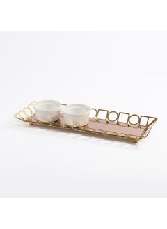 Buy Karel Baton Tray, Gold - 40 Cm in UAE