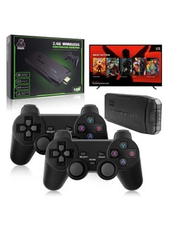 اشتري 4K Game Console with Dual 2.4G Wireless Controllers – Plug-and-Play Video Game Stick, Built-in 3,500 Games, 9 Classic Emulators, HDMI Output for TV في الامارات