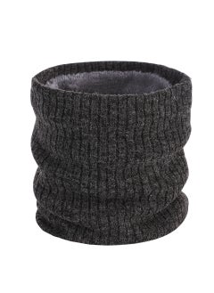 اشتري New Couple Fleece Neck Warmer Unisex Thick Knit ScarfDark gray Dark gray في الامارات